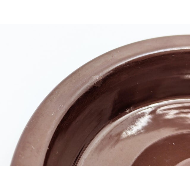 1960s Small Brown Ceramic Barbados Ashtray by Angelo Mangiarotti for Danese, 1964 For Sale - Image 5 of 8