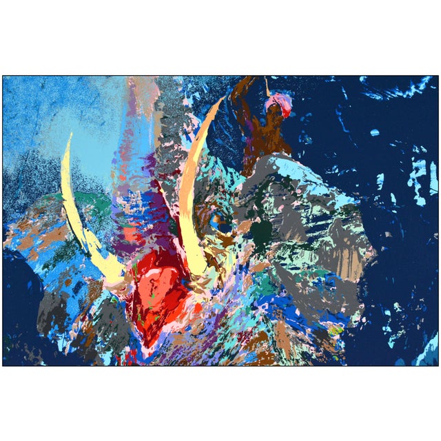 Modern 1980 Shikar Modern Blue Serigraph LeRoy Neiman For Sale - Image 3 of 6