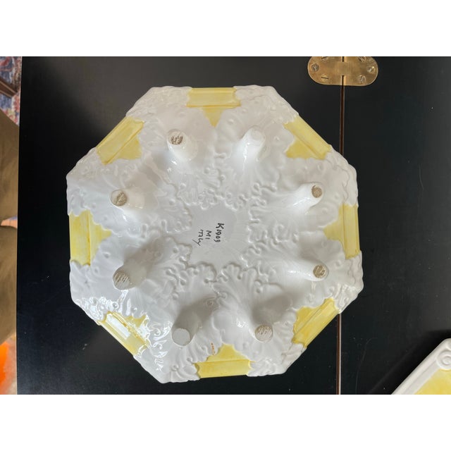 Vintage Glazed Ceramic Majolica Lidded Dish or Vide-Poche Italy For Sale - Image 10 of 11