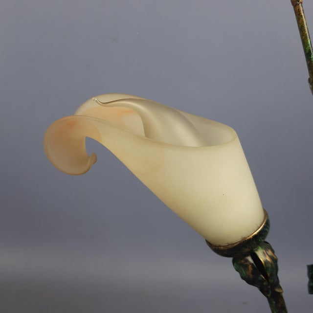 Beige Modern Calla Metal and Glass Table Lamp by Simon Saronni For Sale - Image 8 of 15