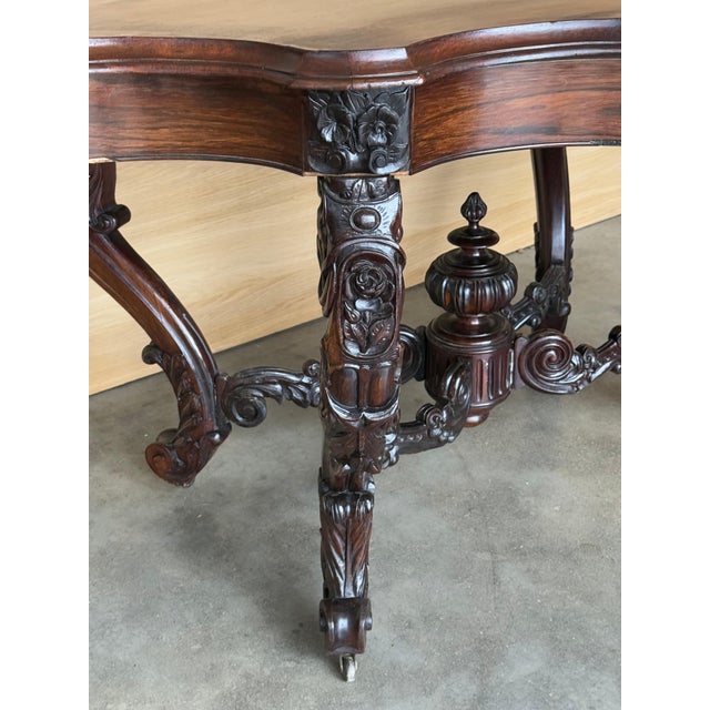 Antique Victorian Quality Burr Walnut Centre Table For Sale - Image 4 of 18