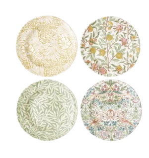 Spode Morris & Co Side Plate 9", Assorted Set of 4