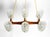 Beautiful large teak ceiling lamp with six glass shades. scandinavian production from the 1960s. great, typical mid...