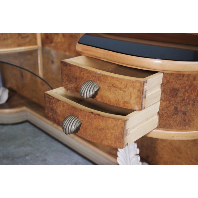 Large Console With Attached Tables & Mirror, 1950s, Set of 3 For Sale - Image 11 of 18