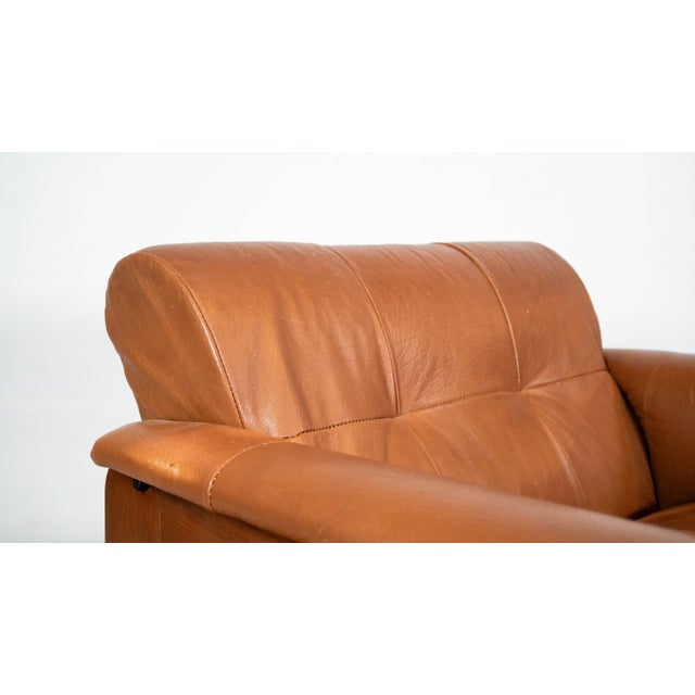 Animal Skin 1970s Percival Lafer Mp-185 Cognac Leather Chair For Sale - Image 7 of 15
