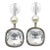 Chanel Silver CC Princess Crystal Geo Pearl Large Drop Piercing Earrings - 2 Pieces For Sale