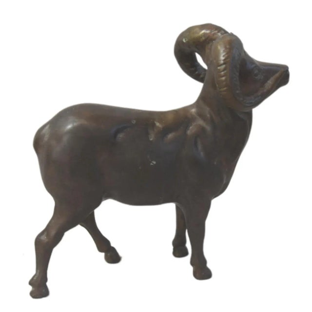 Vintage brass prominent big horn ram sheep figure. Wear consistent with age and use. ***PLEASE NOTE: I will combine...