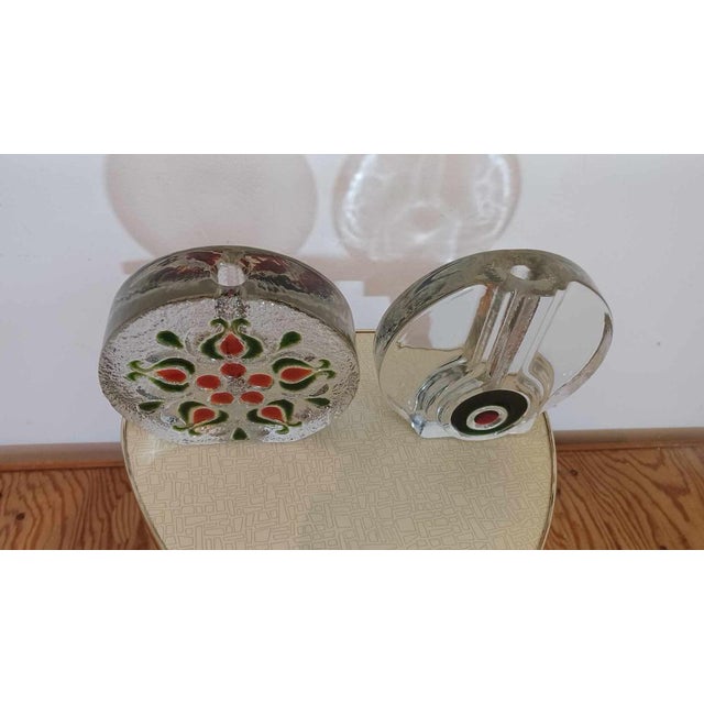 Pop Art Glass Vases from Walther, 1970s, Set of 2 For Sale - Image 10 of 12