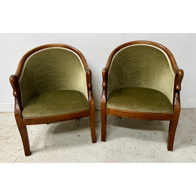 Gondola-Style Armchairs with Swan Necks, Set of 2 For Sale - Image 12 of 12