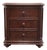Stanley Furniture Walnut Contemporary Traditional 30" Three Drawer Nightstand 128-13-80 - Continental Barrel Finish For Sale