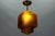 French Art Deco Pendant Light in Molded Amber Glass & Brass, 1930s For Sale - Image 9 of 18