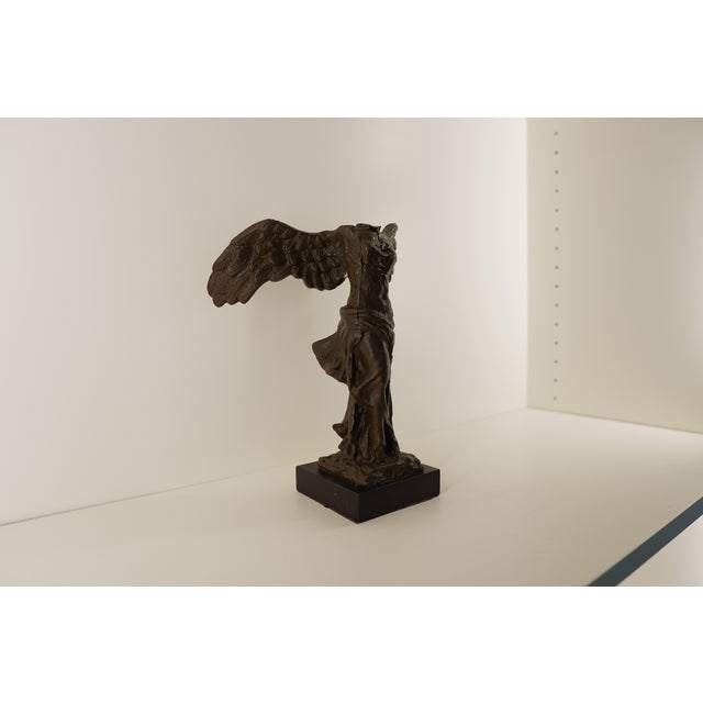 1980s Vintage Bronze Winged Victory of Samothrace Sculpture For Sale - Image 5 of 12