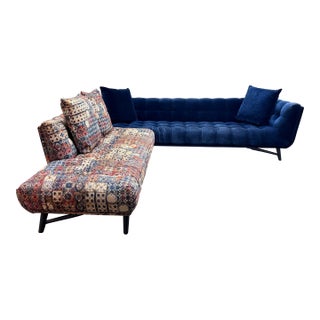 Roberto Tapinassi + Maurizio Manzoni for Roche Bobois the Profile Sofa + Corner Chaise Lounge, Set of Two For Sale