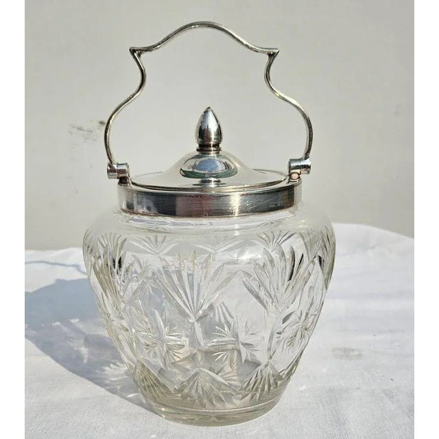 Cut Crystal Biscuit Bucket, 1920s For Sale - Image 8 of 9
