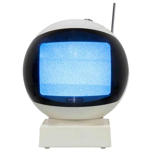 White Vintage Portable Model 3240 Videosphere Television from JVC, 1970s For Sale - Image 8 of 8