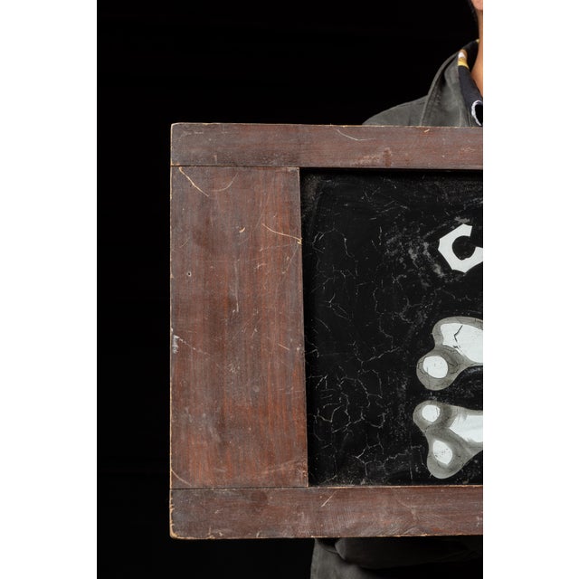 American Antique Rog Odd Fellows “Caution” Skull and Crossbones Sign For Sale - Image 3 of 6