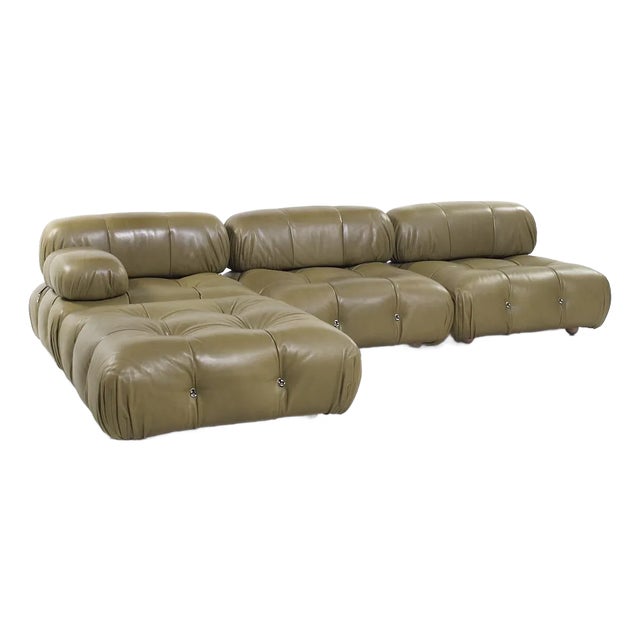 Mario Bellini for B&b Italia Camaleonda Mid Century Leather Sectional Sofa For Sale