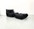 Set of French Togo Lounge Chair and Ottoman in Black Leather attributed to Michel Ducaroy for Ligne Roset, 1970s For Sale - Image 5 of 14