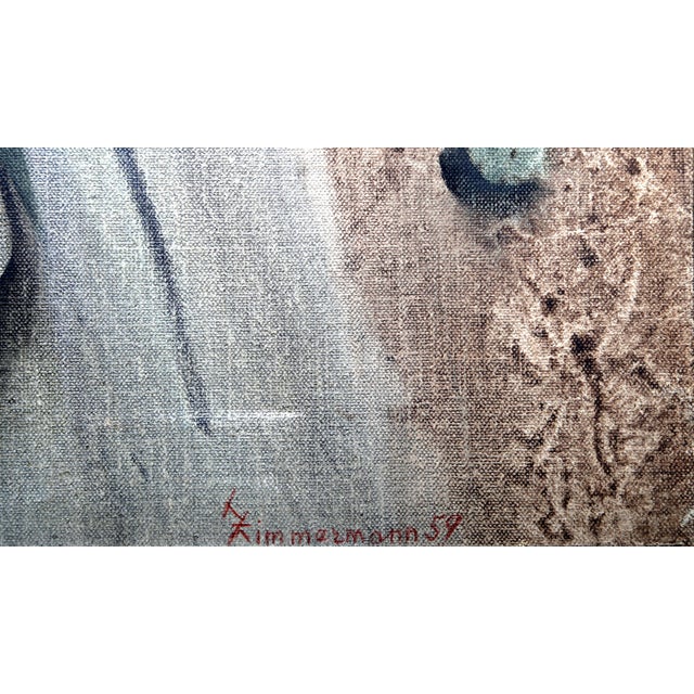 Paysage De Pierres Mortes, Signed Oil Painting by Jacques Zimmermann For Sale - Image 4 of 4