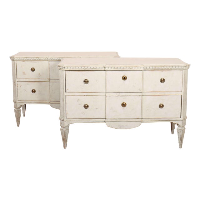 Swedish Breakfront Commodes, Set of 2 For Sale