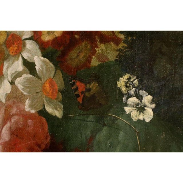 Cerchia Di Jan Van Huysum, Still Life Flowers, 1750, Oil on Canvas For Sale - Image 6 of 16