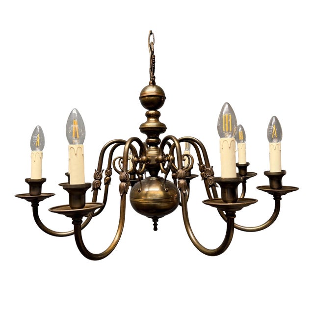Antique Flemish 8-Branch Chandelier For Sale