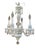 Crystal and White Glass Hobnail Chandelier For Sale