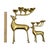 Brass Mid Century Set of Solid Brass Reindeer Candelabra Sculptures Vtg. For Sale - Image 8 of 8