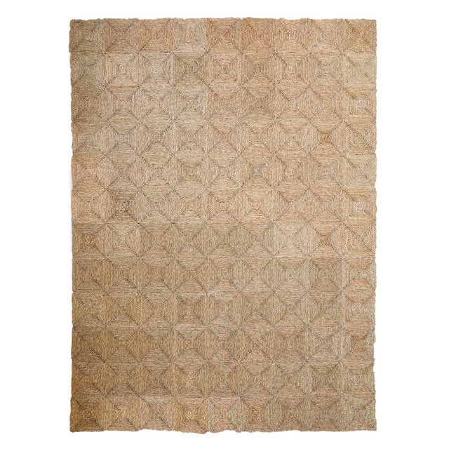 Rush House for Chairish Original Seagrass 9' x 12' Rug with Set of 12 Individual Squares and Sewing Kit For Sale - Image 11 of 11