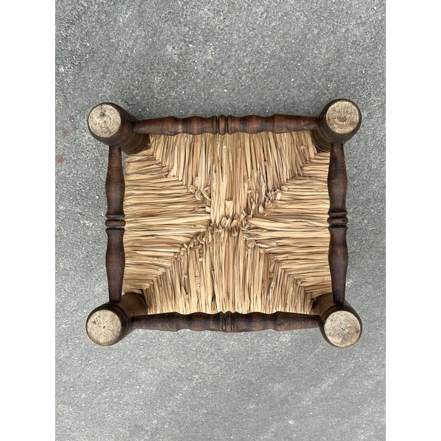 Vintage Oak and Straw Coffee Chair, 1960s For Sale - Image 9 of 18