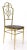 Chiavari Set of 4 Italian Mid-Century Modern Chiavari Brass Chairs For Sale - Image 4 of 12
