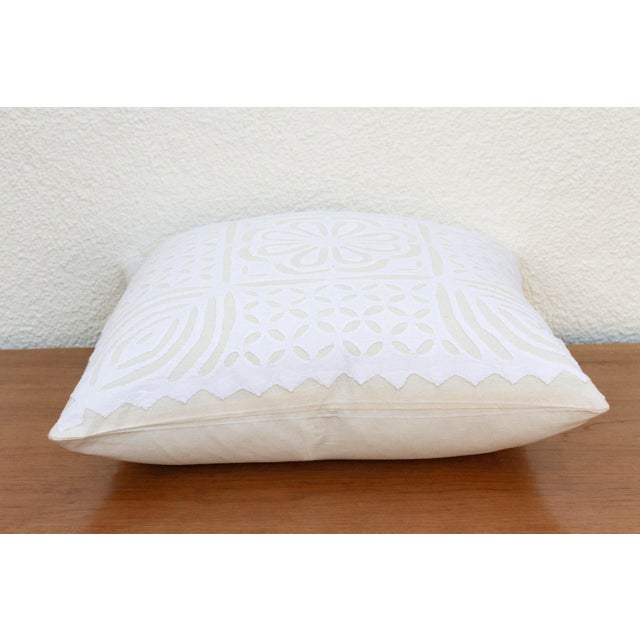 1990s Tusti Applique Pillow Cover For Sale - Image 5 of 6