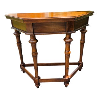 1990s Bernhardt Console Table Server Sofa Table Old World Jacobean For Sale