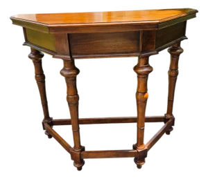 1990s Bernhardt Console Table Server Sofa Table Old World Jacobean