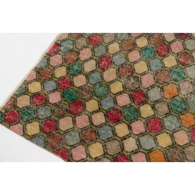 Mid 20th Century Colourful Floor Handknotted Carpet For Sale - Image 4 of 10