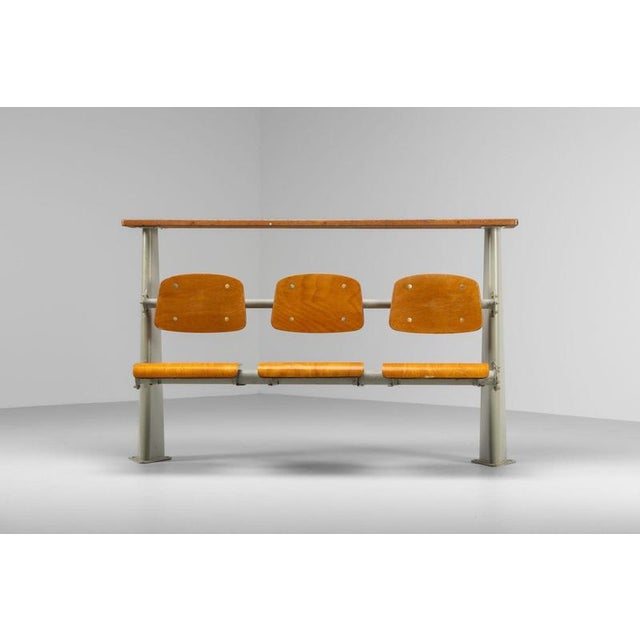 Lectura Hall Chairs attributed to Jean Prouvé for Ensic, France, 1950s For Sale - Image 18 of 18
