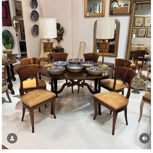 Late 18th Century Set of Six Italian Walnut Directoire Chairs For Sale In Atlanta - Image 6 of 6