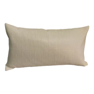 Contemporary Quilted Vegan Leather Lumbar Accent Pillow Cover