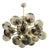 21st Century Ovale Natural Brass Smoky Bubbles Murano Sputnik Chandelier by Fabio LTD For Sale