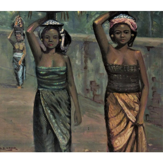 Impressionist Ga Kadir, Untitled, Two Women, Circa 1950 For Sale - Image 3 of 7