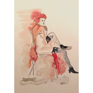 "Posing Bold" Contemporary Abstract Figurative Giclee Print For Sale