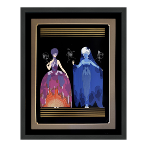 Erté, Evening Night (Large Hand Signed Foil Stamped Embossed Serigraph), 1985