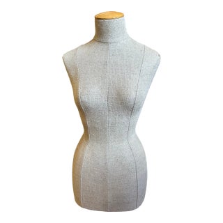 Vintage French Tabletop Linen Female Form Sculpture For Sale