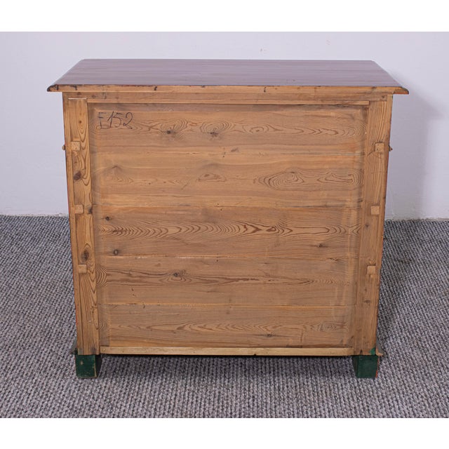 Late 19th Century Small Antique Painted Pine Chest of 4 Drawers, Late 19th Century For Sale - Image 5 of 9