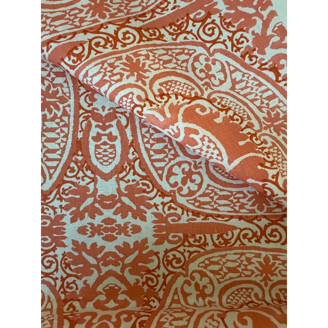 Textile Quadrille Veneto Terracotta 4 Yards Kiss Coated Fabric 302212f For Sale - Image 7 of 7