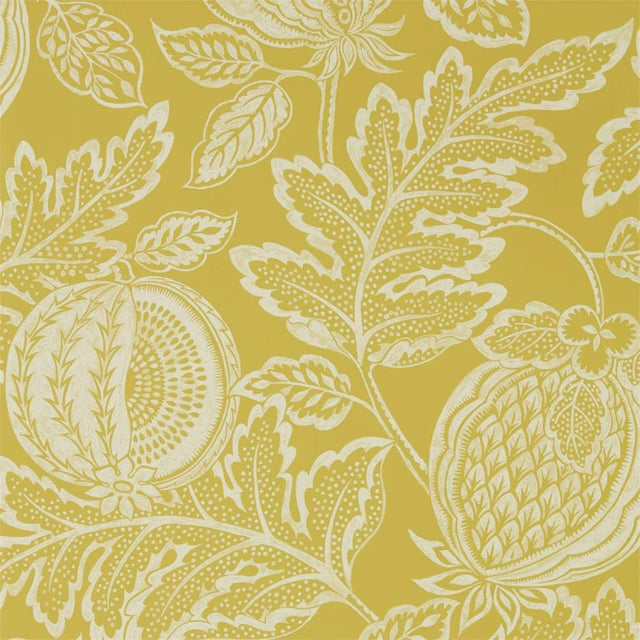Sanderson Cantaloupe Wallpaper in Caraway For Sale
