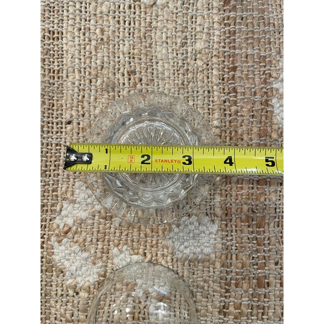 Vintage Crystal Cut Glass Rounded Covered Butter Dish For Sale - Image 4 of 6
