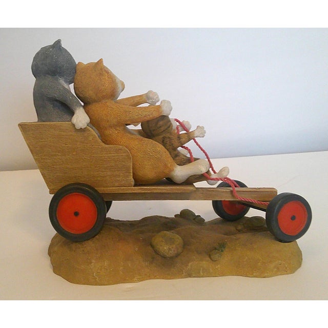 Brown Rare Border Fine Arts Comic & Curious Cats Go-Karting A22913 Linda Jane Smith For Sale - Image 8 of 12