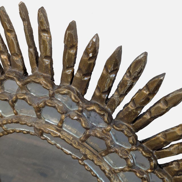 Spanish Antique Spanish Sunburst Mirror For Sale - Image 3 of 5