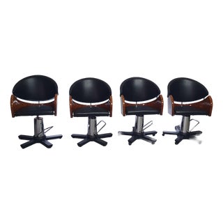 Italian Barber Chairs, 1980s, Set of 4 For Sale